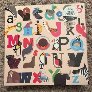 Alphabet Animals 500 Piece Puzzle - Multicolor